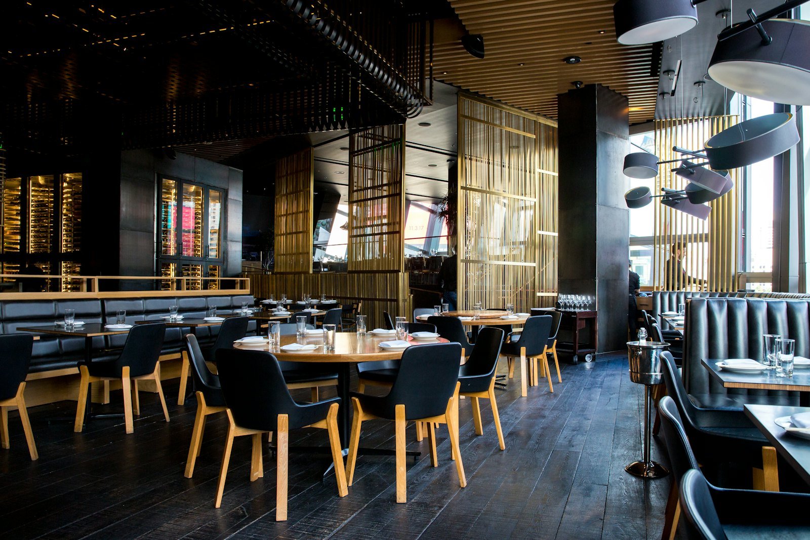 A restaurant dining room set for service, ready to open tabs and take orders